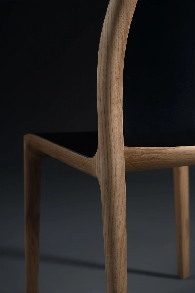 Chaise - Bois massif & cuir - Invito