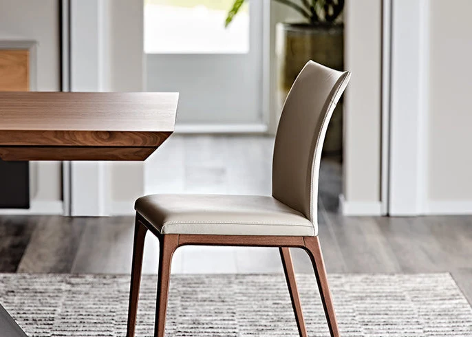 Chaise - Bois et cuir - Arcadia