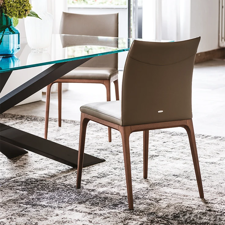 Chaise - Bois et cuir - Arcadia