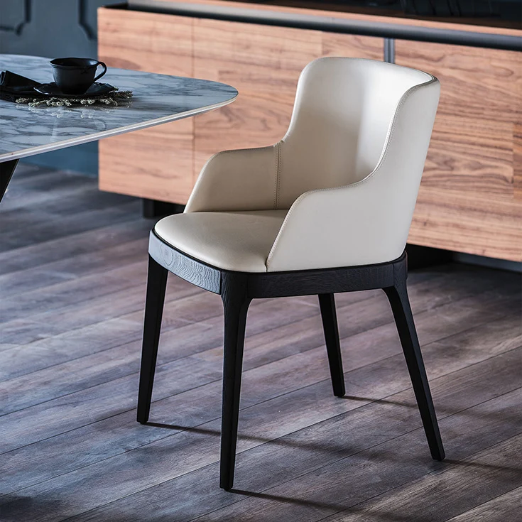 Chaise - Chêne et Cuir - Magda