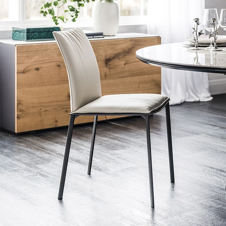 Chaise - Cuir et Métal - Rita