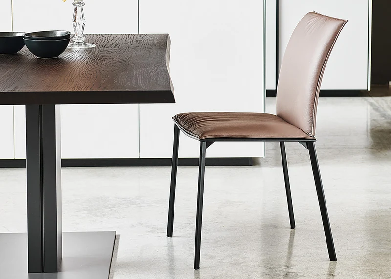 Chaise - Cuir et Métal - Rita