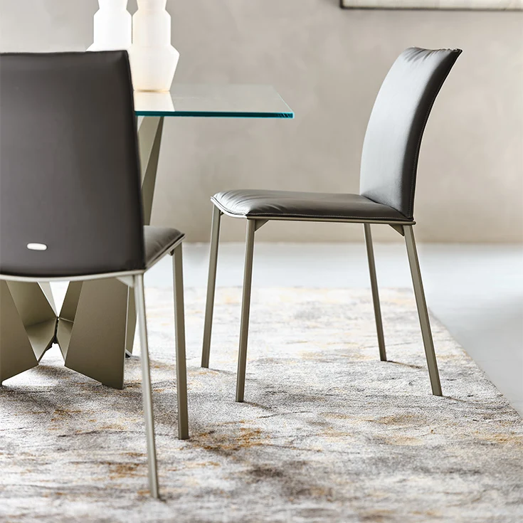Chaise - Cuir et Métal - Rita