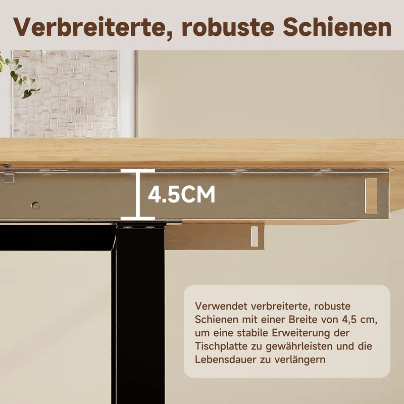 Table de salle à manger effet chêne extensible 6-10 personnes 140/180/220x80cm QUANTAIS