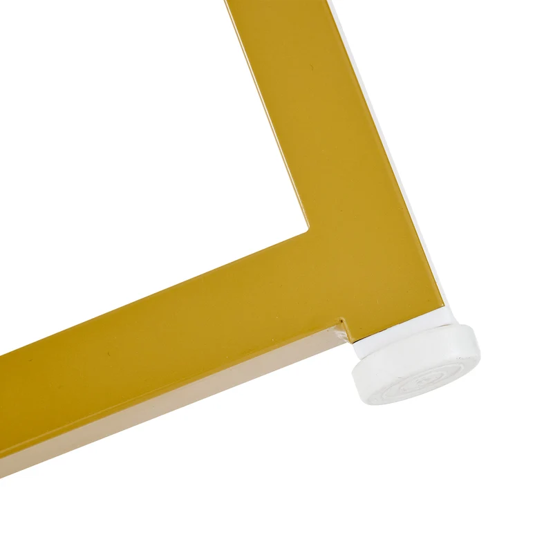 Ensemble table de salle à manger avec 4 chaises blanc et structure doré ATEIX WHITE