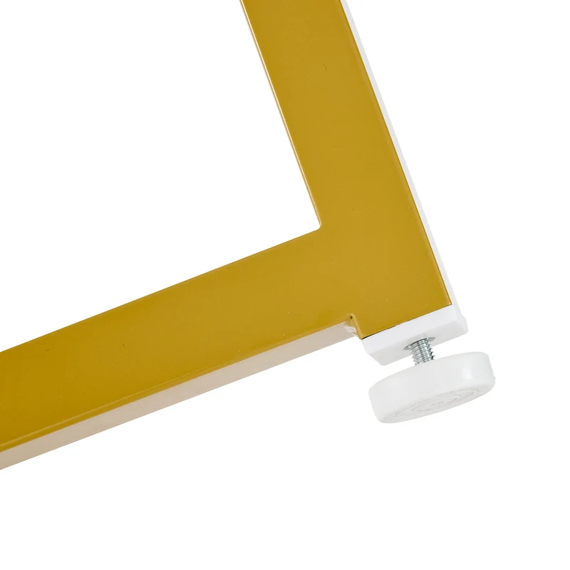 Ensemble table de salle à manger avec 4 chaises blanc et structure doré ATEIX WHITE