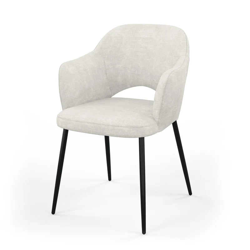 Chaise en tissu, 58x63,5xH80cm - MILLIE
