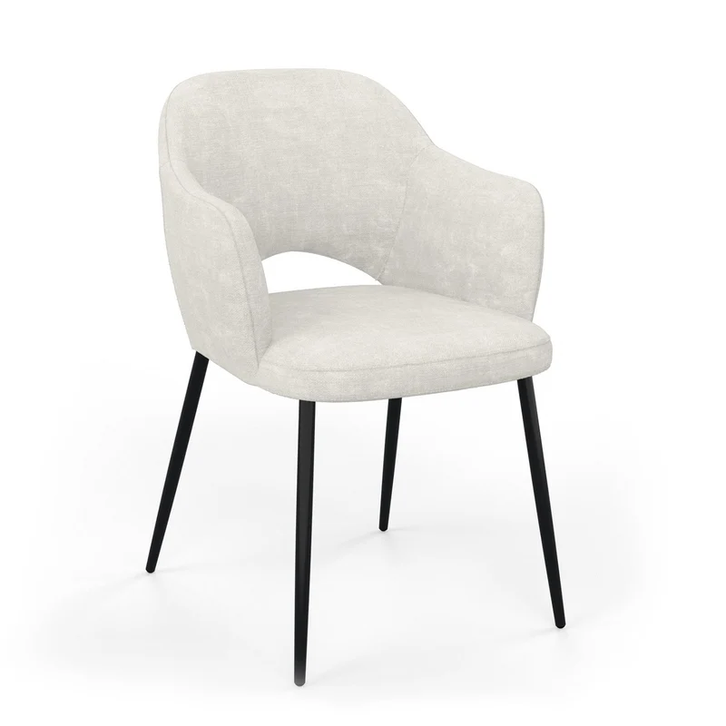 Chaise en tissu, 58x63,5xH80cm - MILLIE