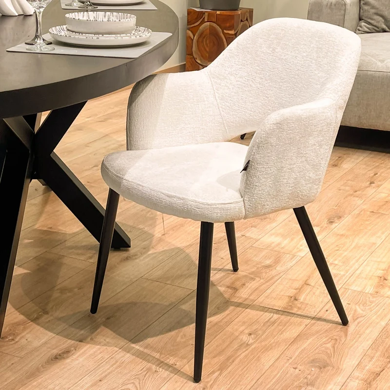 Chaise en tissu, 58x63,5xH80cm - MILLIE
