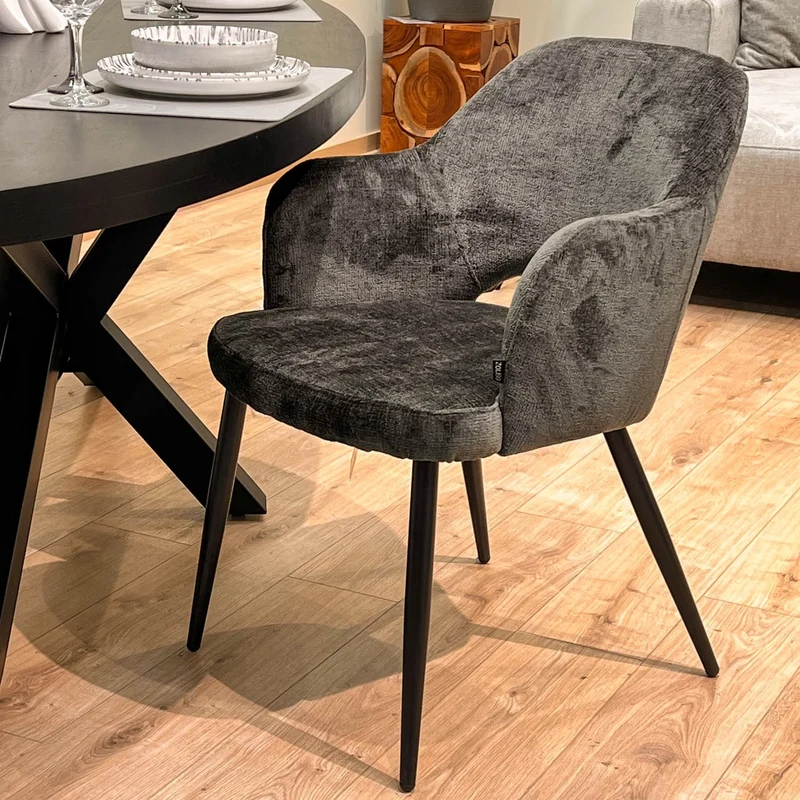 Chaise en tissu, 58x63,5xH80cm - MILLIE