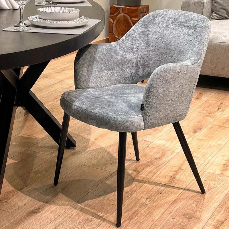 Chaise en tissu, 58x63,5xH80cm - MILLIE