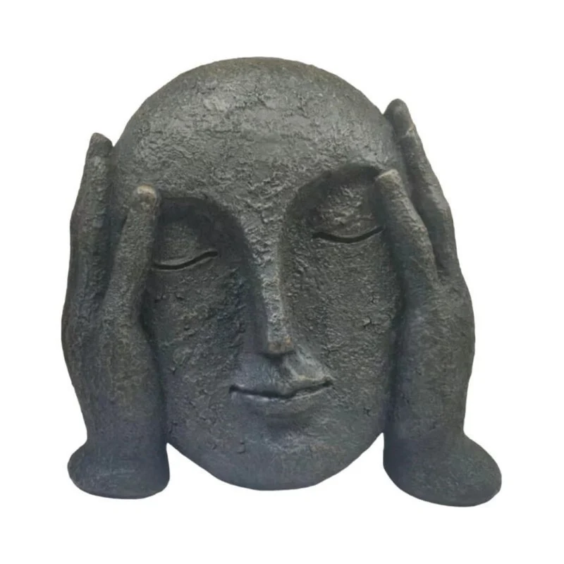 Visage déco en polyrésine, 19xH17 cm