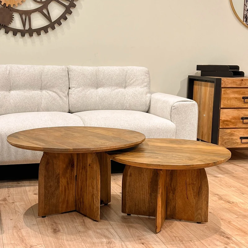 Table basse en bois de manguier, D70xH40 cm - TORONTO