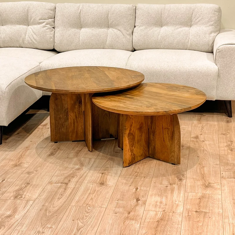 Table basse en bois de manguier, D70xH40 cm - TORONTO