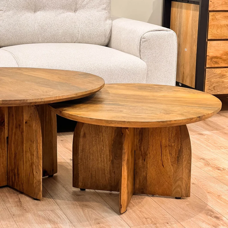 Table basse en bois de manguier, D70xH40 cm - TORONTO