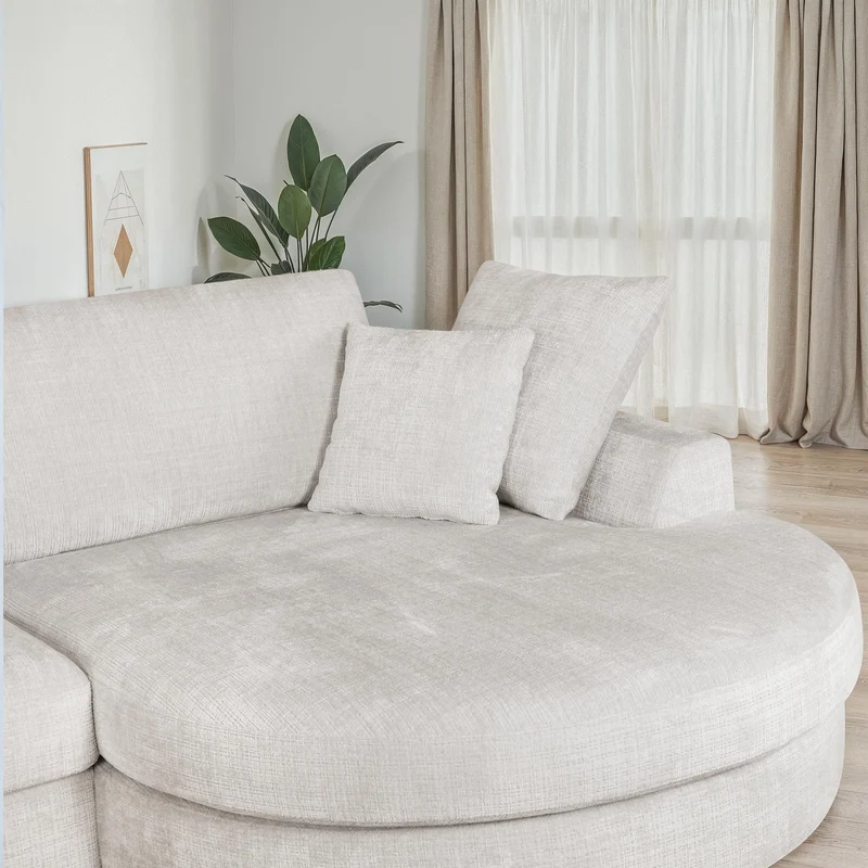 Grand Canapé d'Angle modulable 9-10 places en tissu 393x320xH94 cm - MARDINI