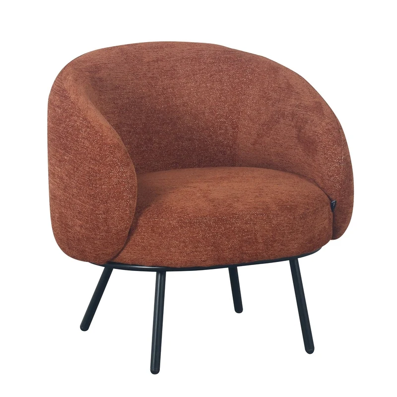 Fauteuil CLOUD arrondi en tissu haute qualité, 74x68xH74 cm