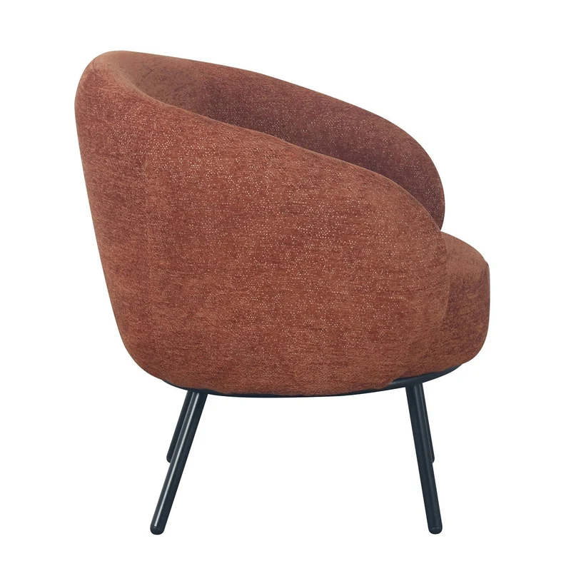 Fauteuil CLOUD arrondi en tissu haute qualité, 74x68xH74 cm