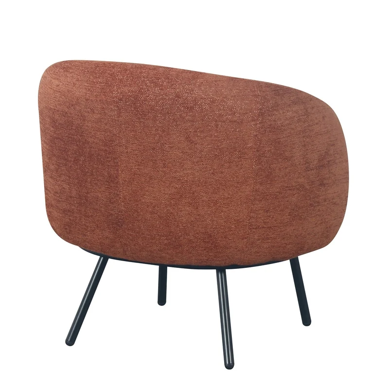 Fauteuil CLOUD arrondi en tissu haute qualité, 74x68xH74 cm