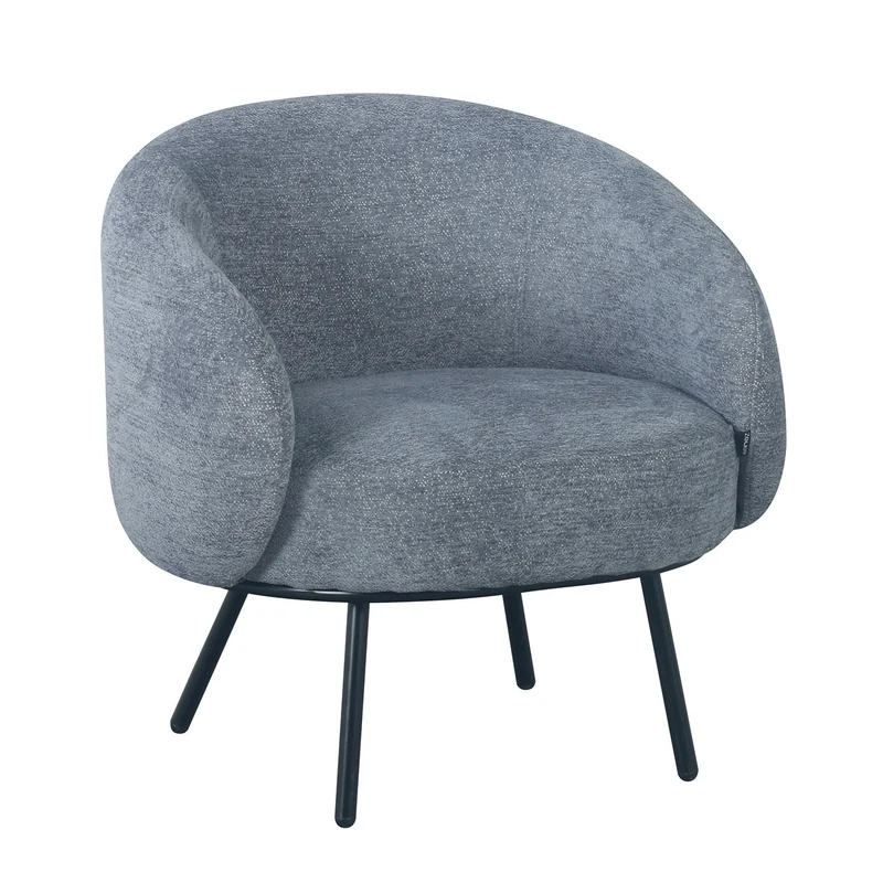 Fauteuil CLOUD arrondi en tissu haute qualité, 74x68xH74 cm
