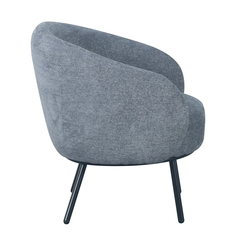 Fauteuil CLOUD arrondi en tissu haute qualité, 74x68xH74 cm