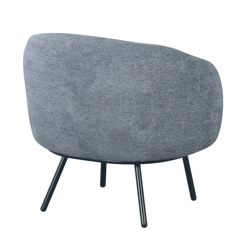 Fauteuil CLOUD arrondi en tissu haute qualité, 74x68xH74 cm
