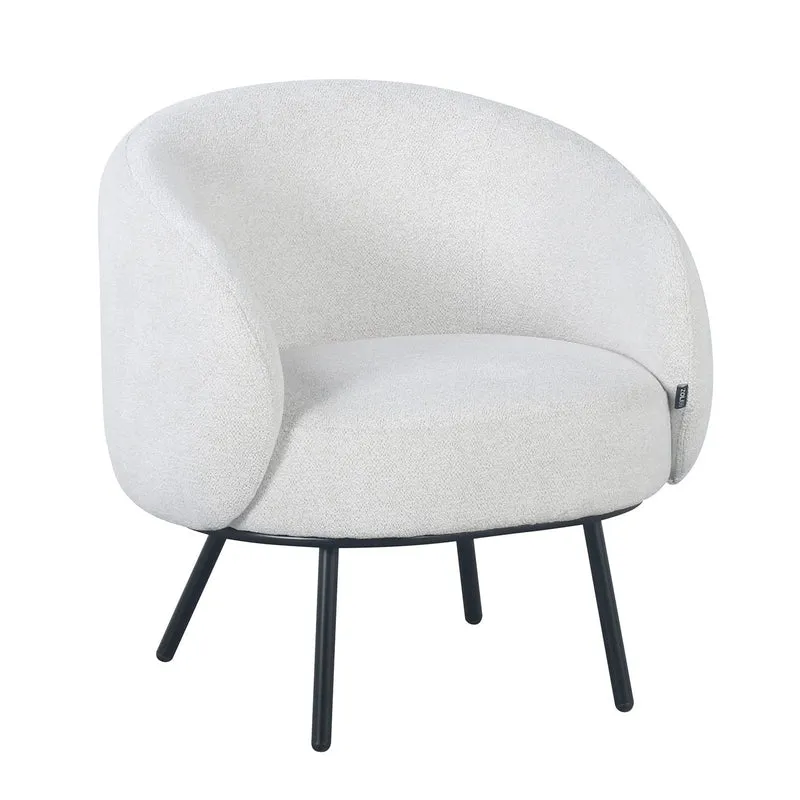Fauteuil CLOUD arrondi en tissu haute qualité, 74x68xH74 cm