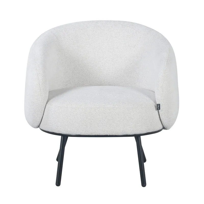 Fauteuil CLOUD arrondi en tissu haute qualité, 74x68xH74 cm
