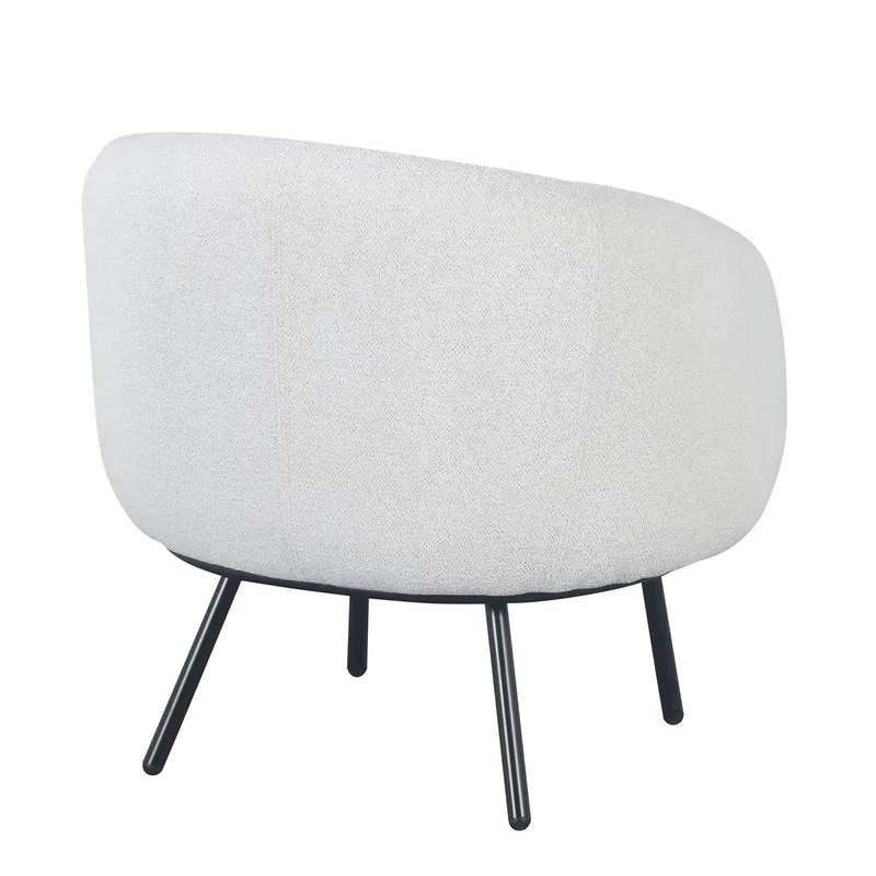 Fauteuil CLOUD arrondi en tissu haute qualité, 74x68xH74 cm