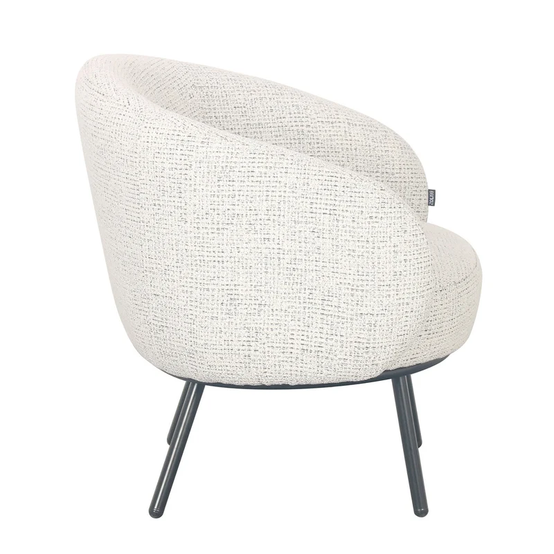 Fauteuil CLOUD arrondi en tissu haute qualité, 74x68xH74 cm
