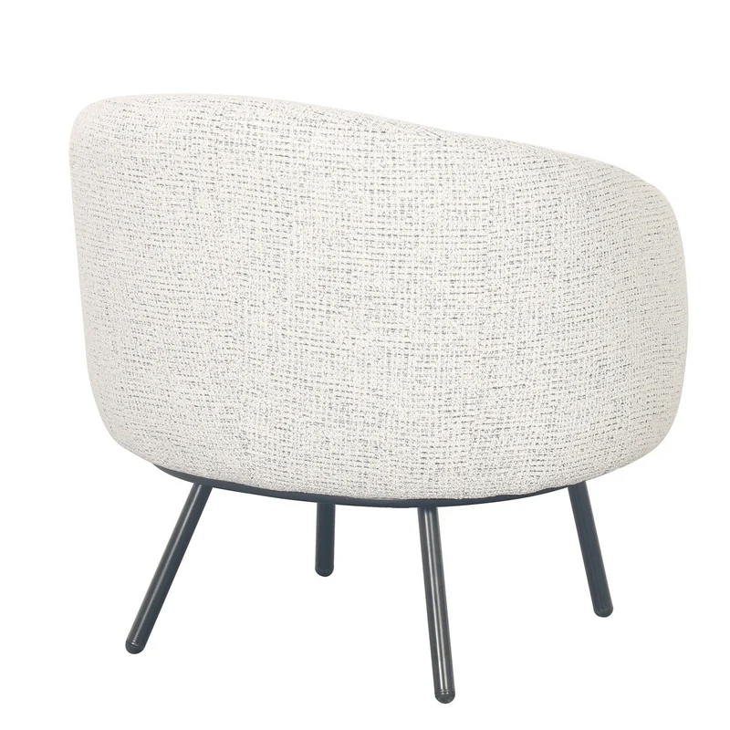 Fauteuil CLOUD arrondi en tissu haute qualité, 74x68xH74 cm