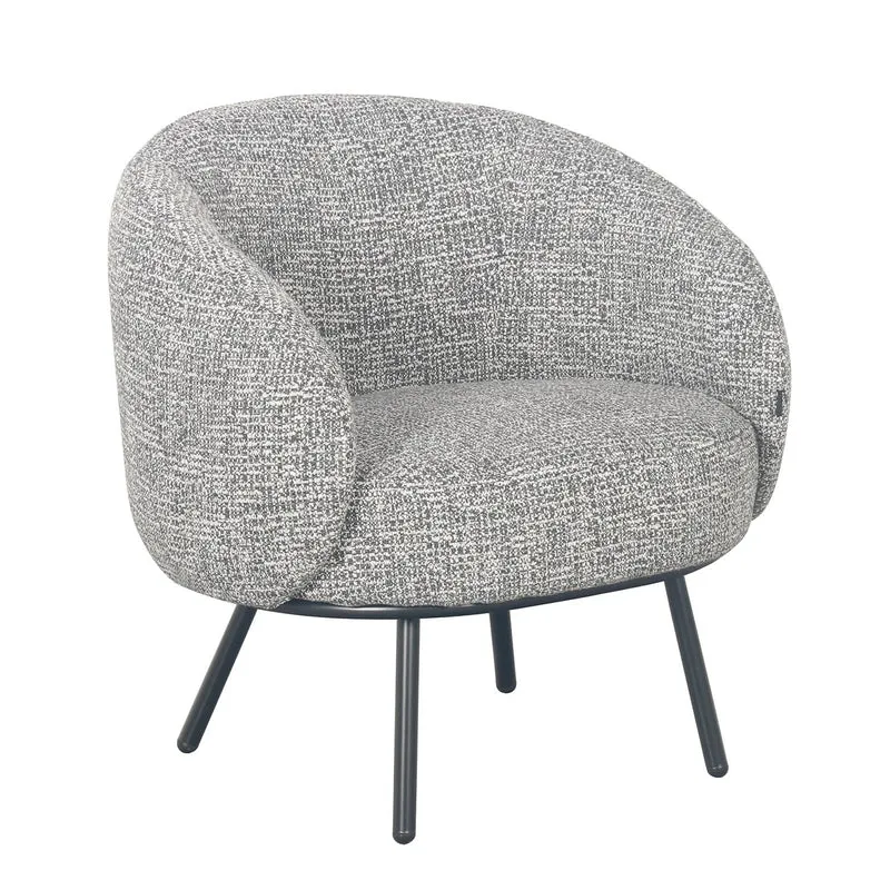 Fauteuil CLOUD arrondi en tissu haute qualité, 74x68xH74 cm
