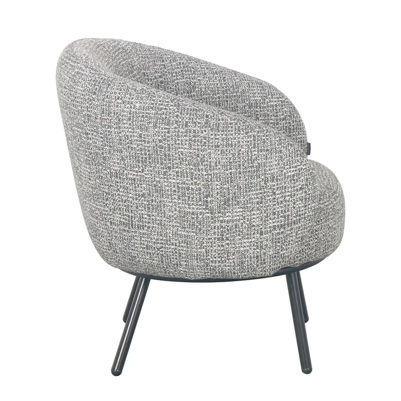 Fauteuil CLOUD arrondi en tissu haute qualité, 74x68xH74 cm