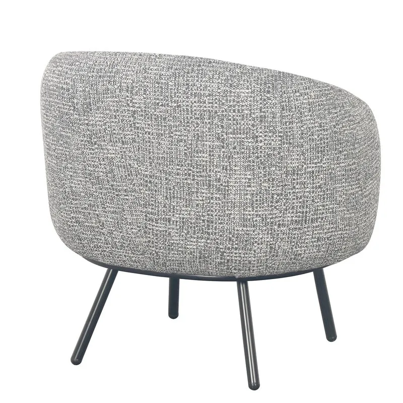 Fauteuil CLOUD arrondi en tissu haute qualité, 74x68xH74 cm