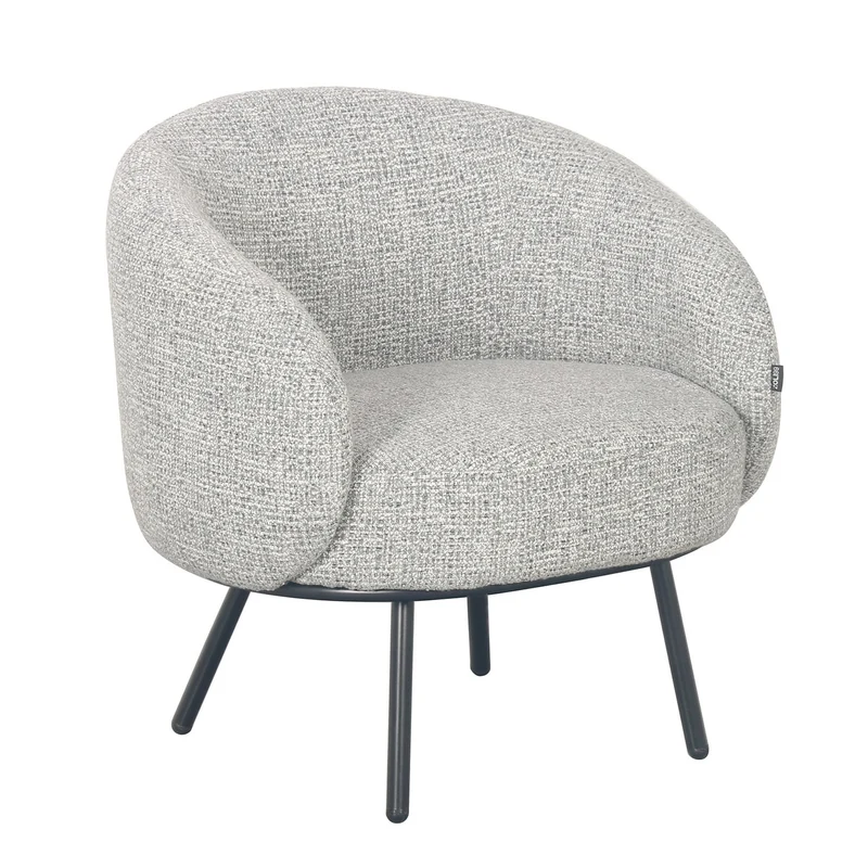 Fauteuil CLOUD arrondi en tissu haute qualité, 74x68xH74 cm