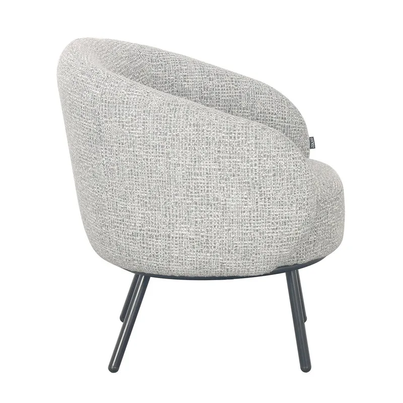 Fauteuil CLOUD arrondi en tissu haute qualité, 74x68xH74 cm