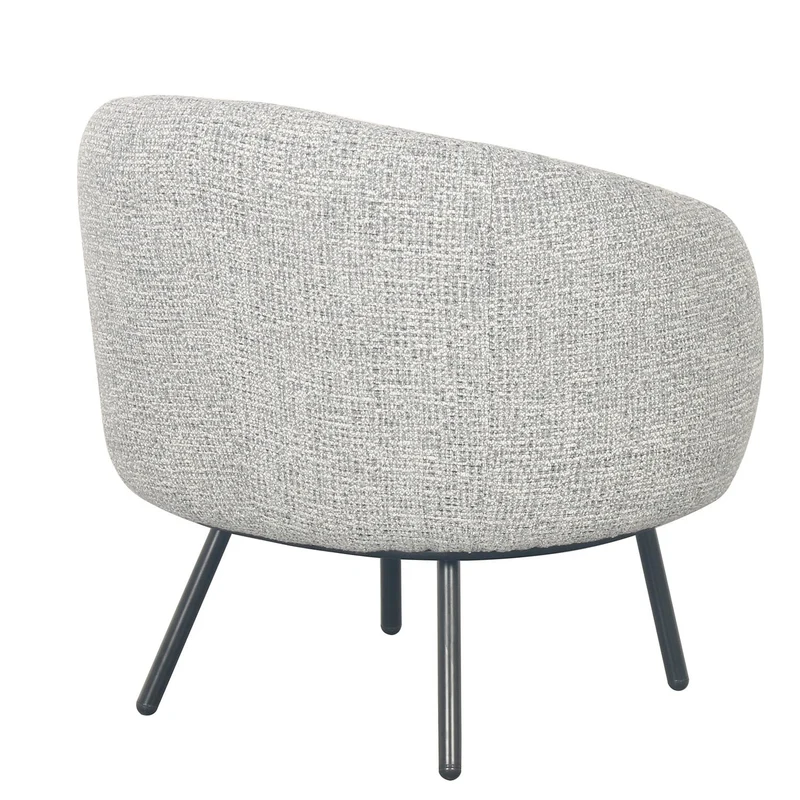 Fauteuil CLOUD arrondi en tissu haute qualité, 74x68xH74 cm
