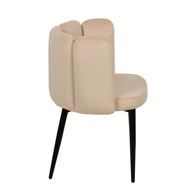 Chaise coquillage en velours anti tâche - CONNOR