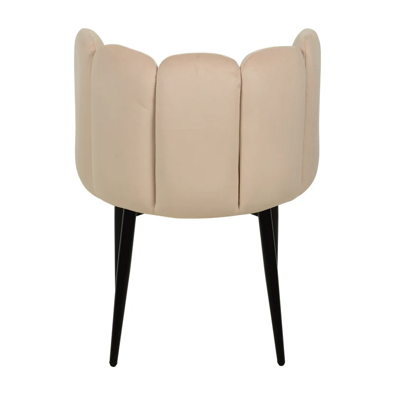 Chaise coquillage en velours anti tâche - CONNOR