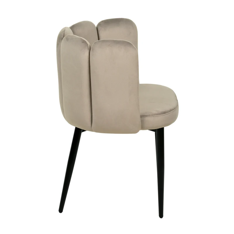 Chaise coquillage en velours anti tâche - CONNOR