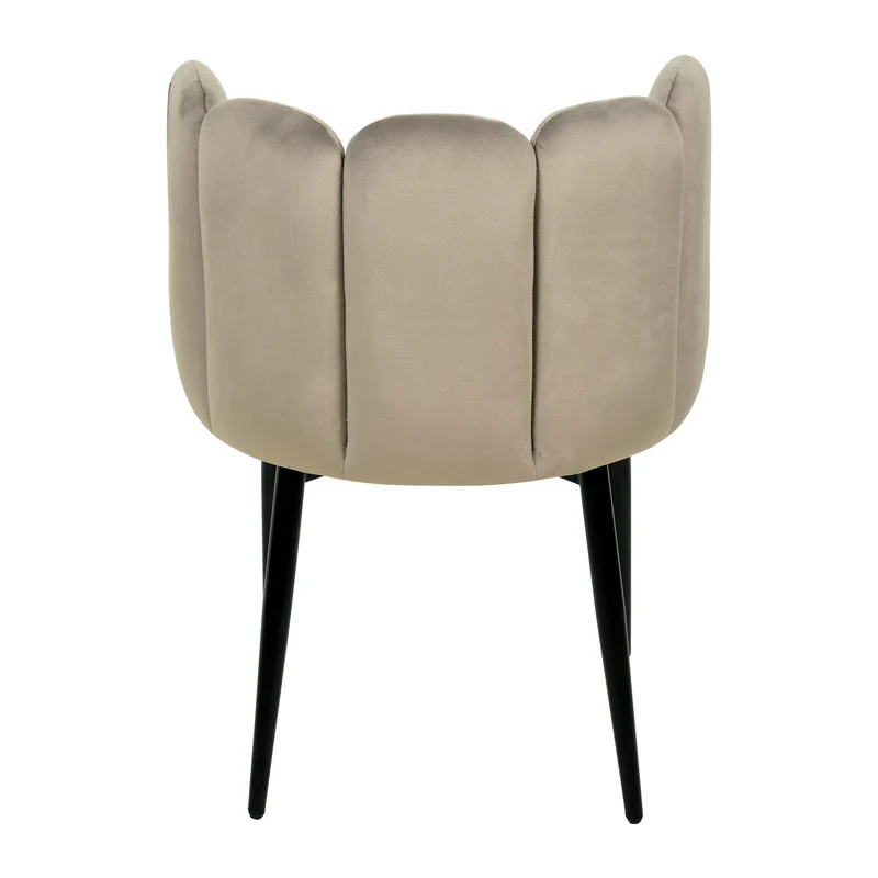 Chaise coquillage en velours anti tâche - CONNOR