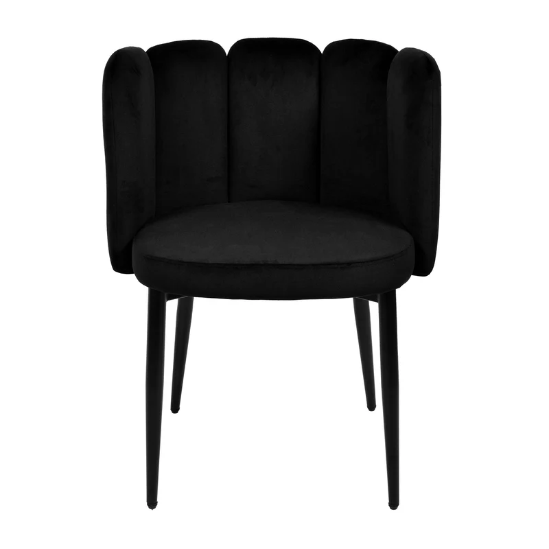 Chaise coquillage en velours anti tâche - CONNOR