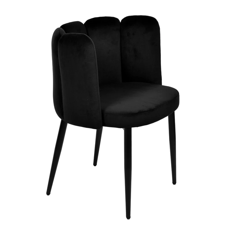Chaise coquillage en velours anti tâche - CONNOR