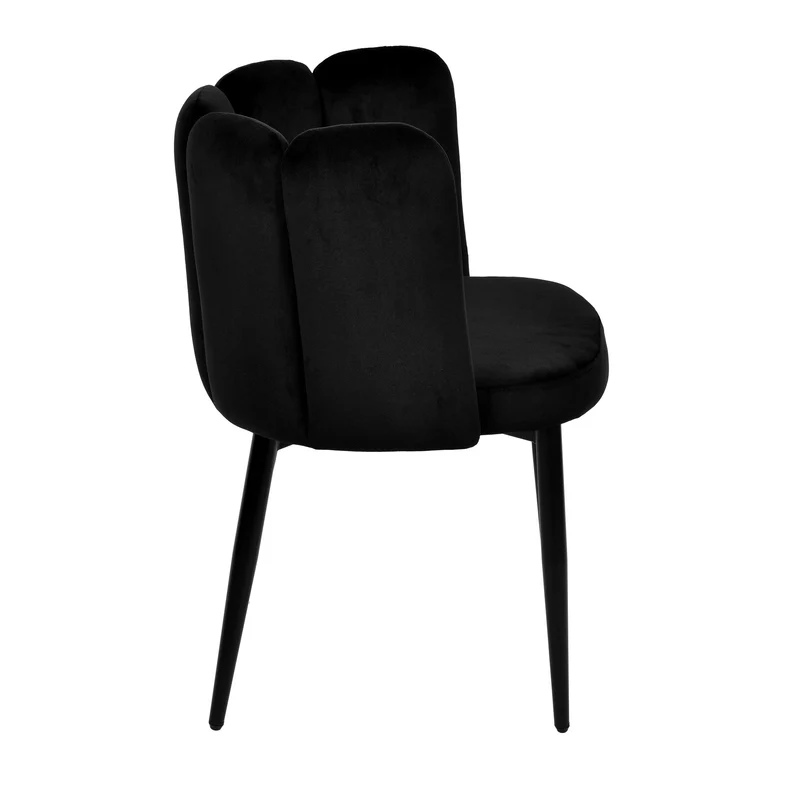 Chaise coquillage en velours anti tâche - CONNOR
