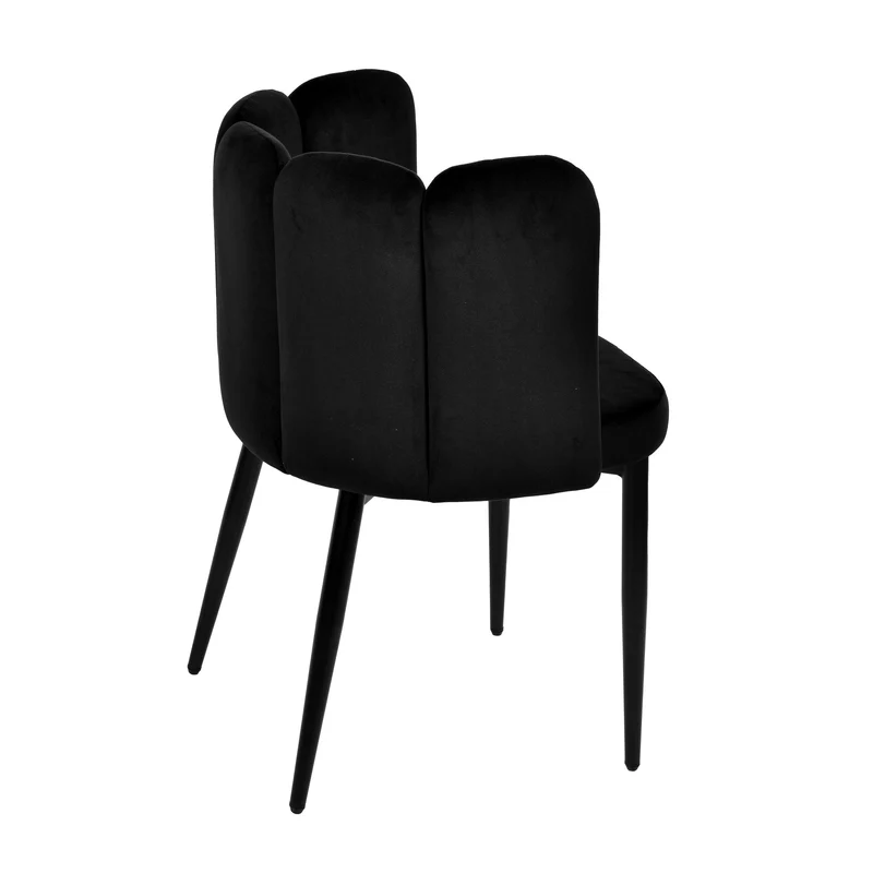 Chaise coquillage en velours anti tâche - CONNOR