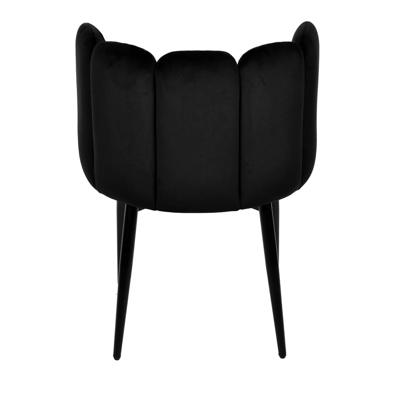 Chaise coquillage en velours anti tâche - CONNOR