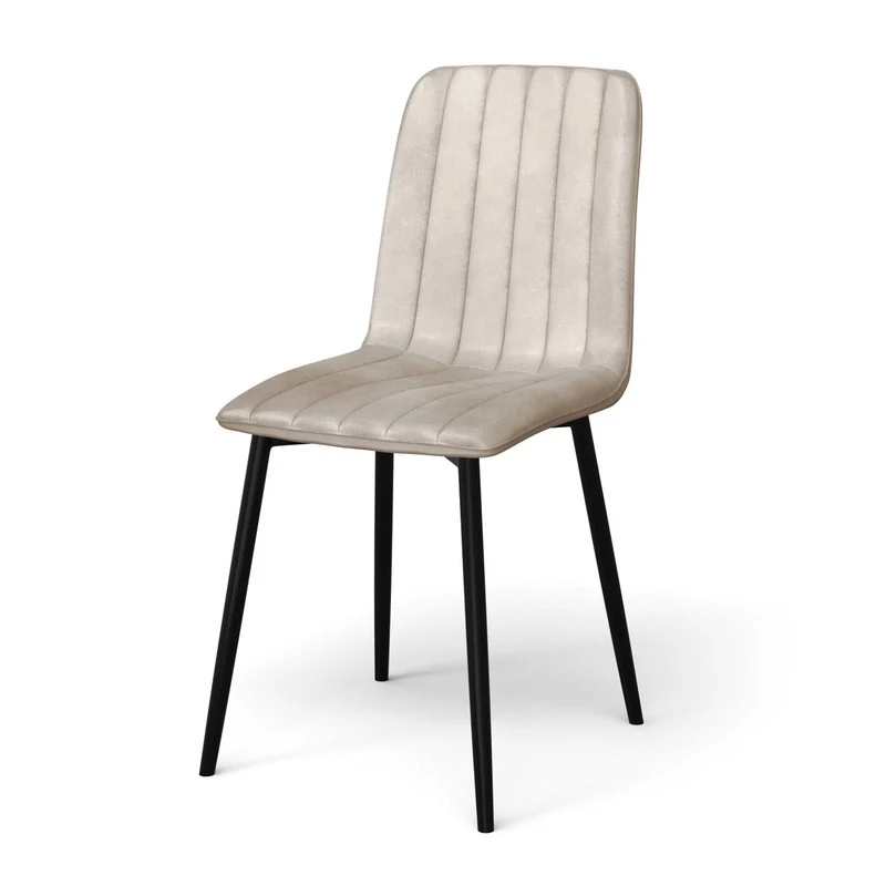 Chaise en velours anti tache rembourrée, 43x53xH91cm-DORIA