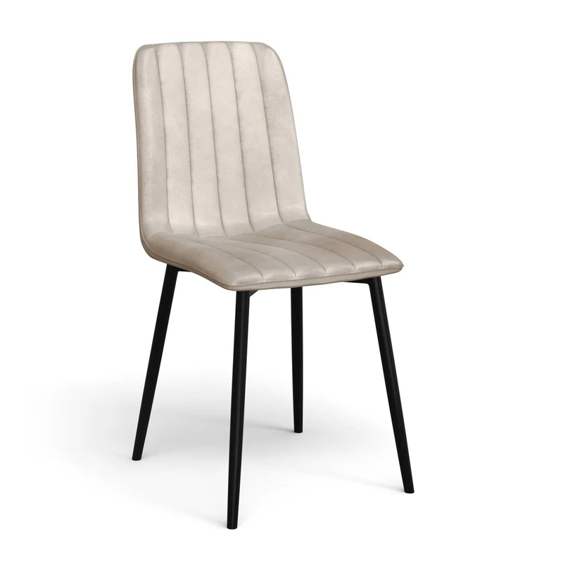 Chaise en velours anti tache rembourrée, 43x53xH91cm-DORIA