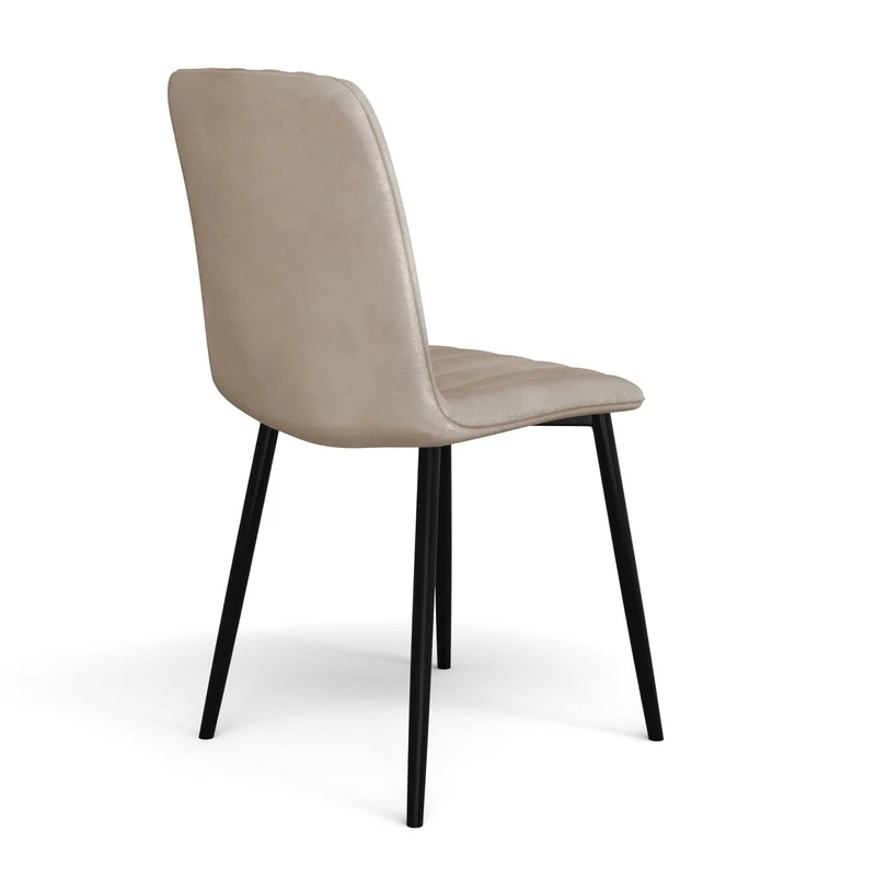 Chaise en velours anti tache rembourrée, 43x53xH91cm-DORIA