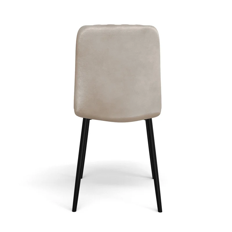 Chaise en velours anti tache rembourrée, 43x53xH91cm-DORIA